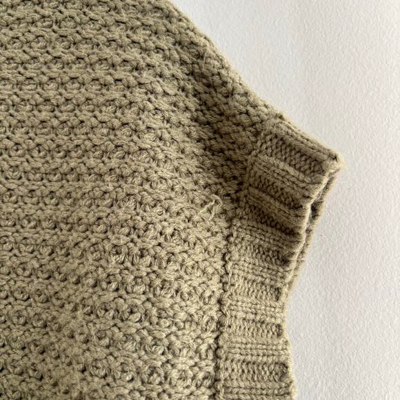 Talie Short Sleeve Knit Belted Cardigan Open Front Women Size XS Greenish Beige - Picture 5 of 9